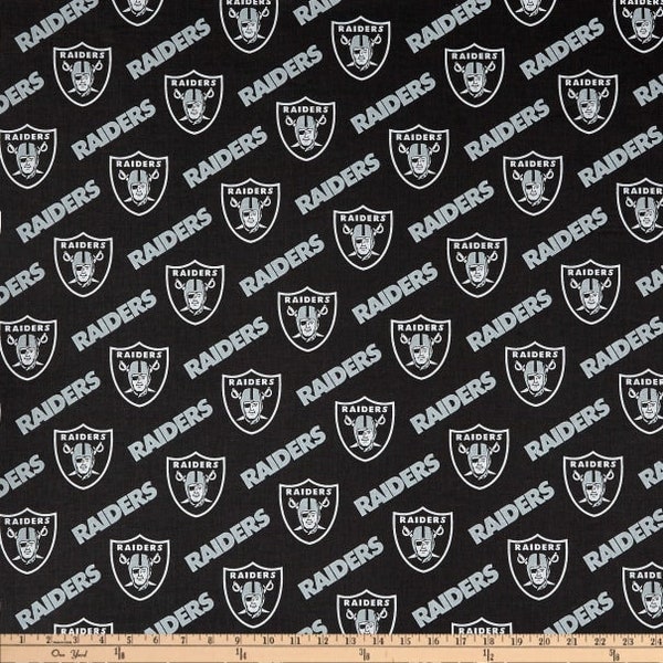 NFL Licensed Las Vegas Raiders Fabric 100% Cotton