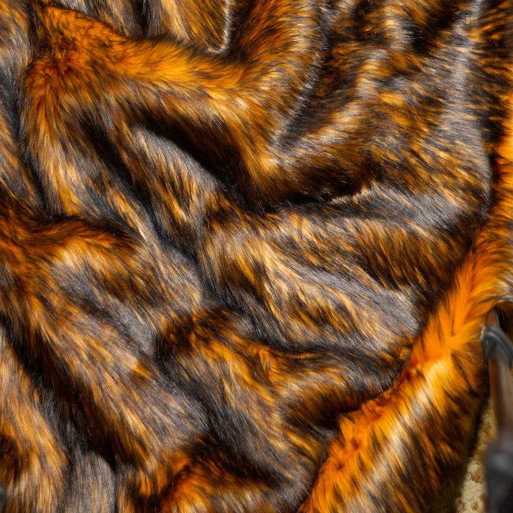 Husky 2 Tone Long Pile Shaggy Faux Fur Fabric By The Yard Can Be