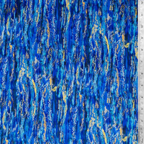 Nature's Pace - Texture - Blue - from Robert Kaufman- 100% Cotton