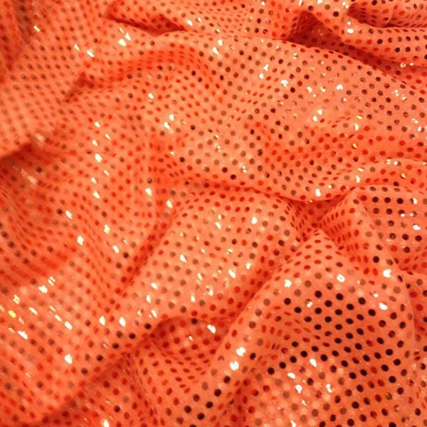 Neon Orange 3mm Sequins/Confetti Dot