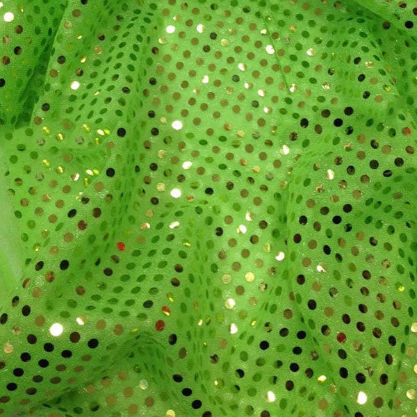 Neon Green 3mm Sequins/Confetti Dot
