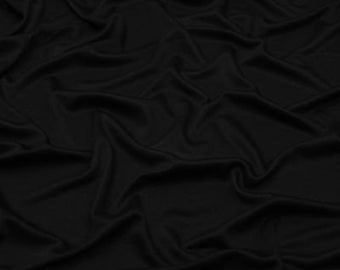 Designer Deadstock - Silk Jersey - Black/White Abstract Swirls