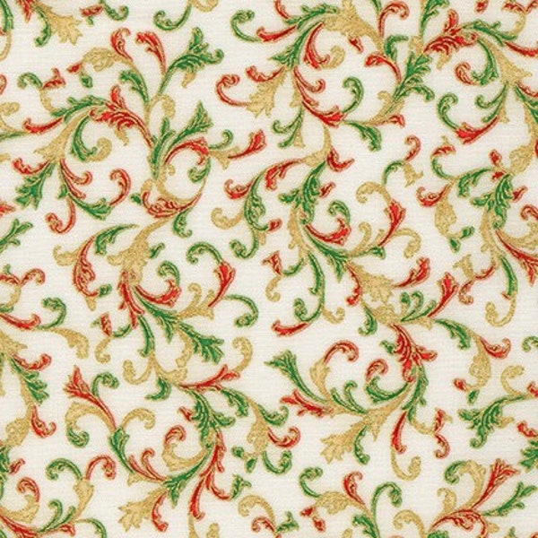 Holiday Flourish - Holiday - by Robert Kaufman 100% Cotton