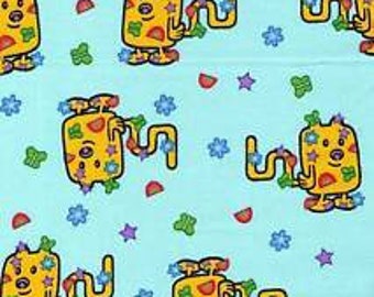 Fabric Sold By FQ 18x21 More Available Discontinue Wow Wow Wubbzy Blue 2