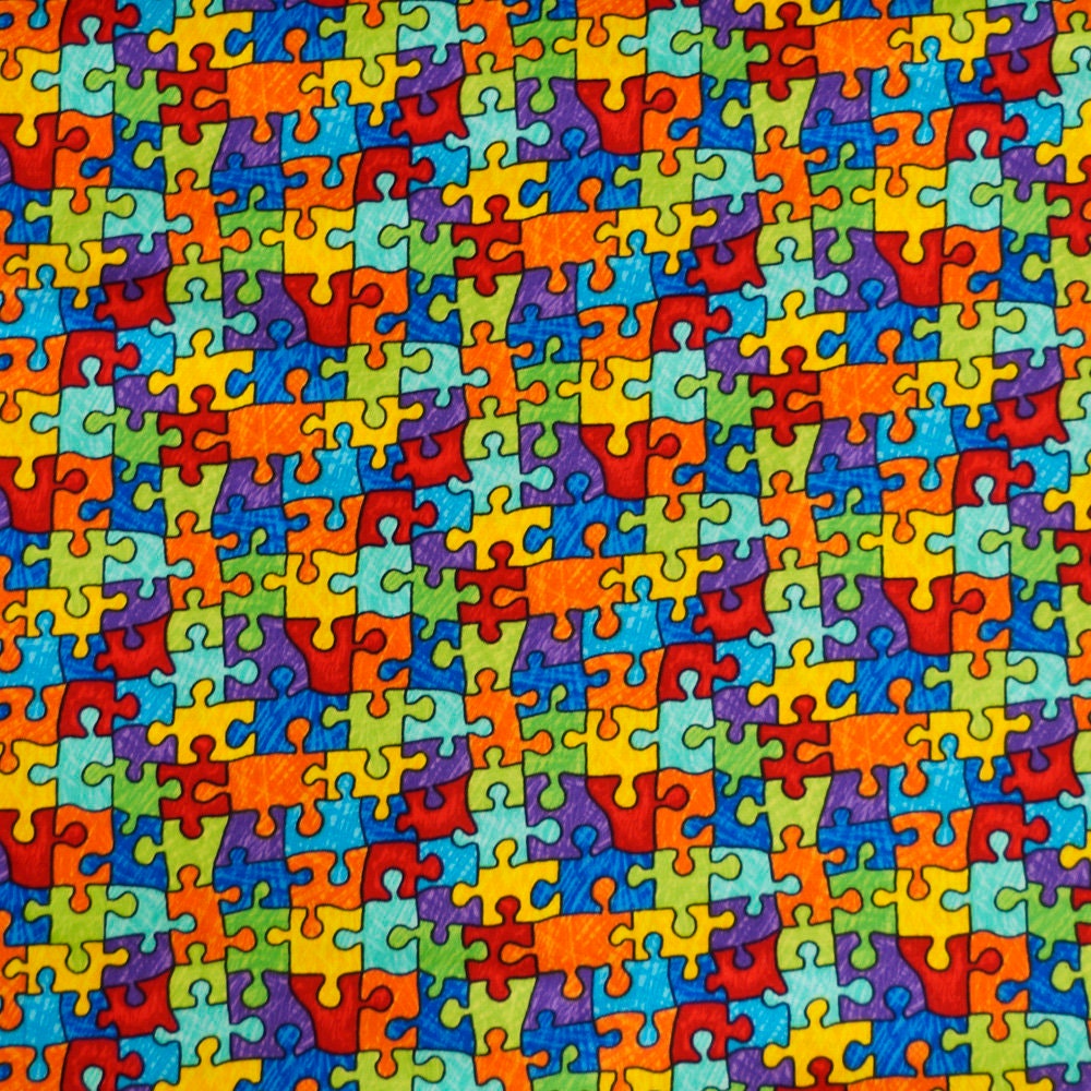 Autism Awareness 100% Cotton Fabric