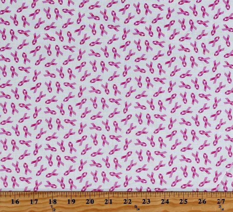 100/% Cotton Fabric Cancer Awareness Ribbons
