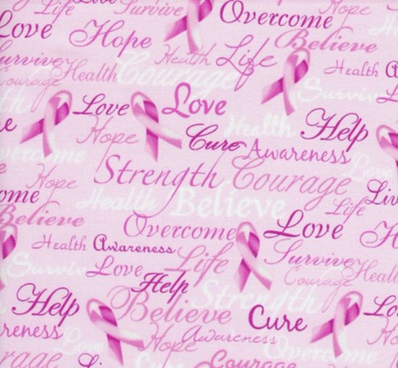 100/% Cotton Fabric Cancer Awareness Ribbons