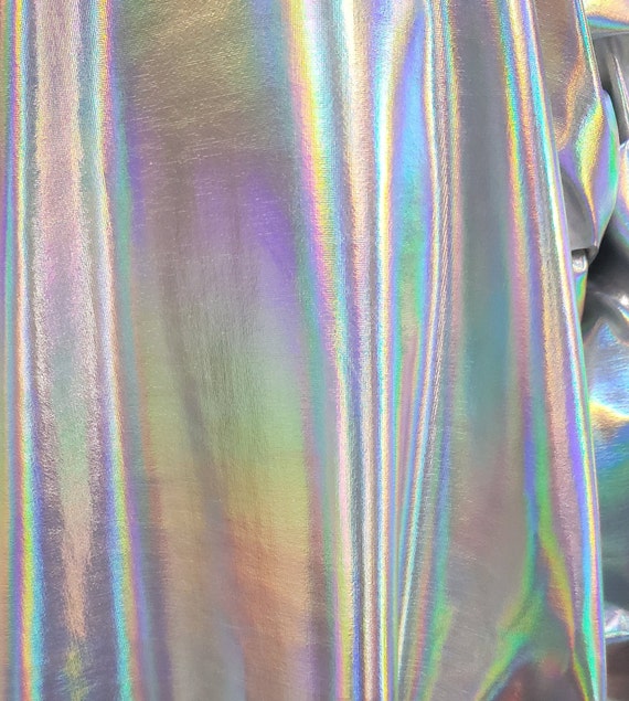 Holographic Foil Metallic Way Stretch Spandex Ireland