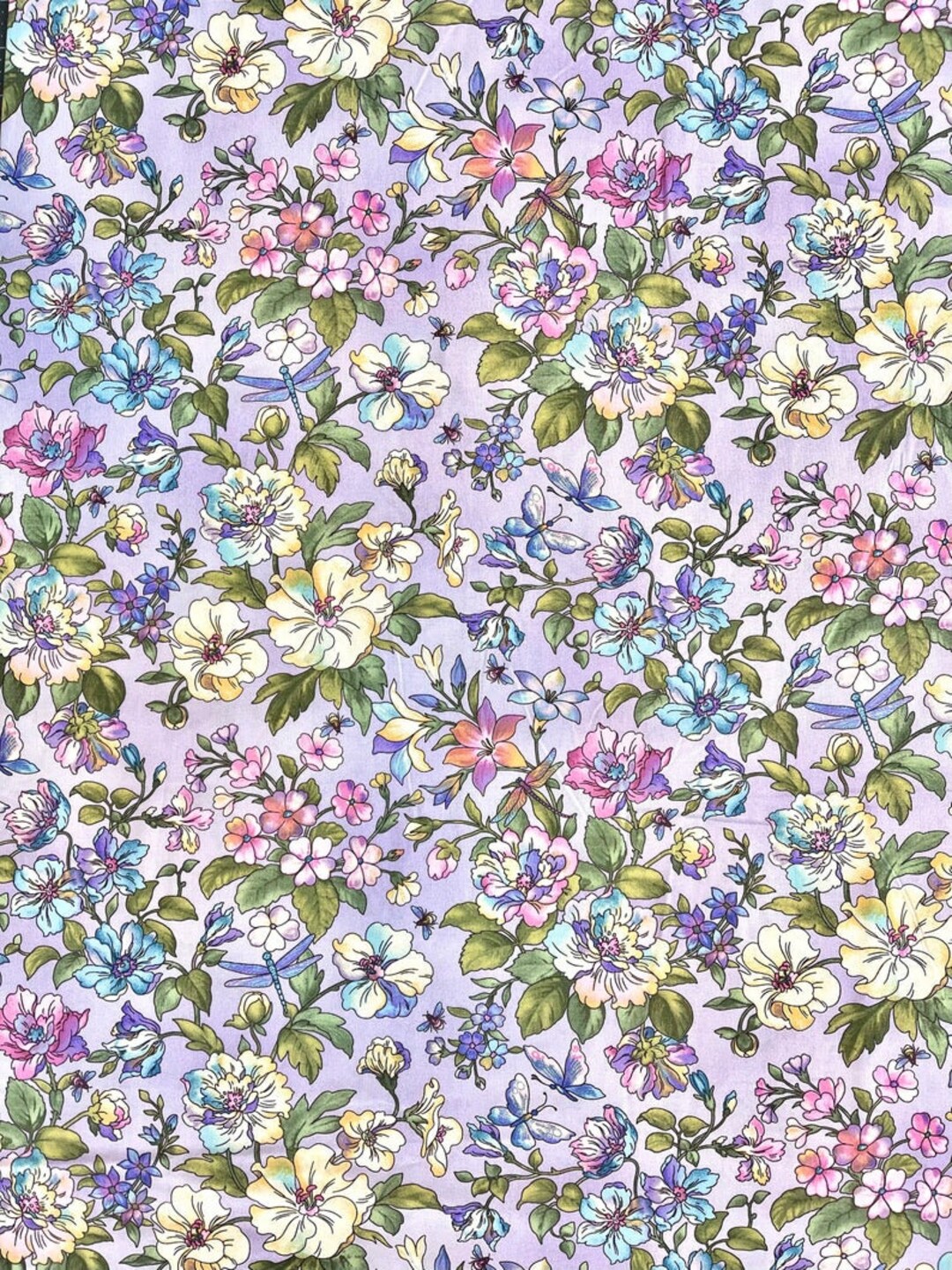 Graceful Garden Lavender by Cheri Strole for Epic Fabrics - 100% Cotton ...