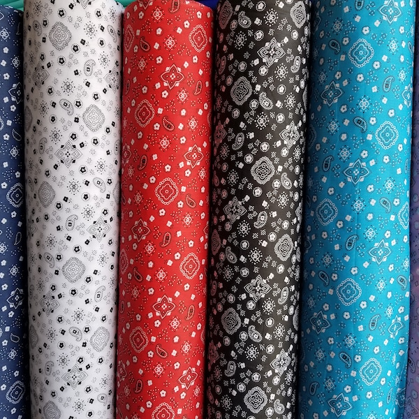 Bandana Print Fabric Etsy