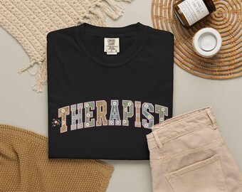 Therapist Floral Arch T-Shirt, Counselor Appreciation Tee, Cool Healthcare Style, Edgy Therapy Design, Gift for Therapists