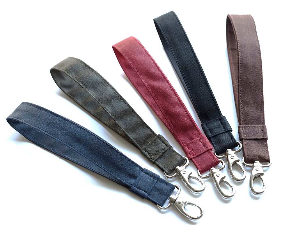 Wristlet Stap Waxed Canvas Keyholder Keyring Canvas Etsy UK