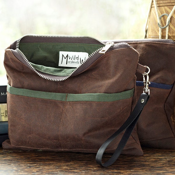 Gift for Husband, Christmas Gift, Gift For Men, Travel Bag, Waxed Canvas Bag, Hiking Bag, Toiletry Bag Men, Gifts For Him, Retirement Gifts