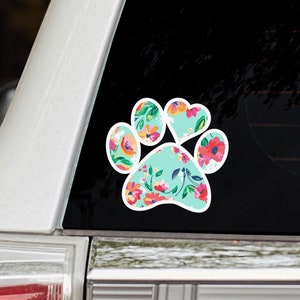 Paw Print Decal, dog lover gift, Paw Print Car Decal, Laptop Stickers, Laptop Decal, car decals for women, dog car decals, car decals, vinyl