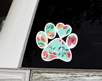 Paw Print Decal, dog lover gift, Paw Print Car Decal, Laptop Stickers, Laptop Decal, car decals for women, dog car decals, car decals, vinyl