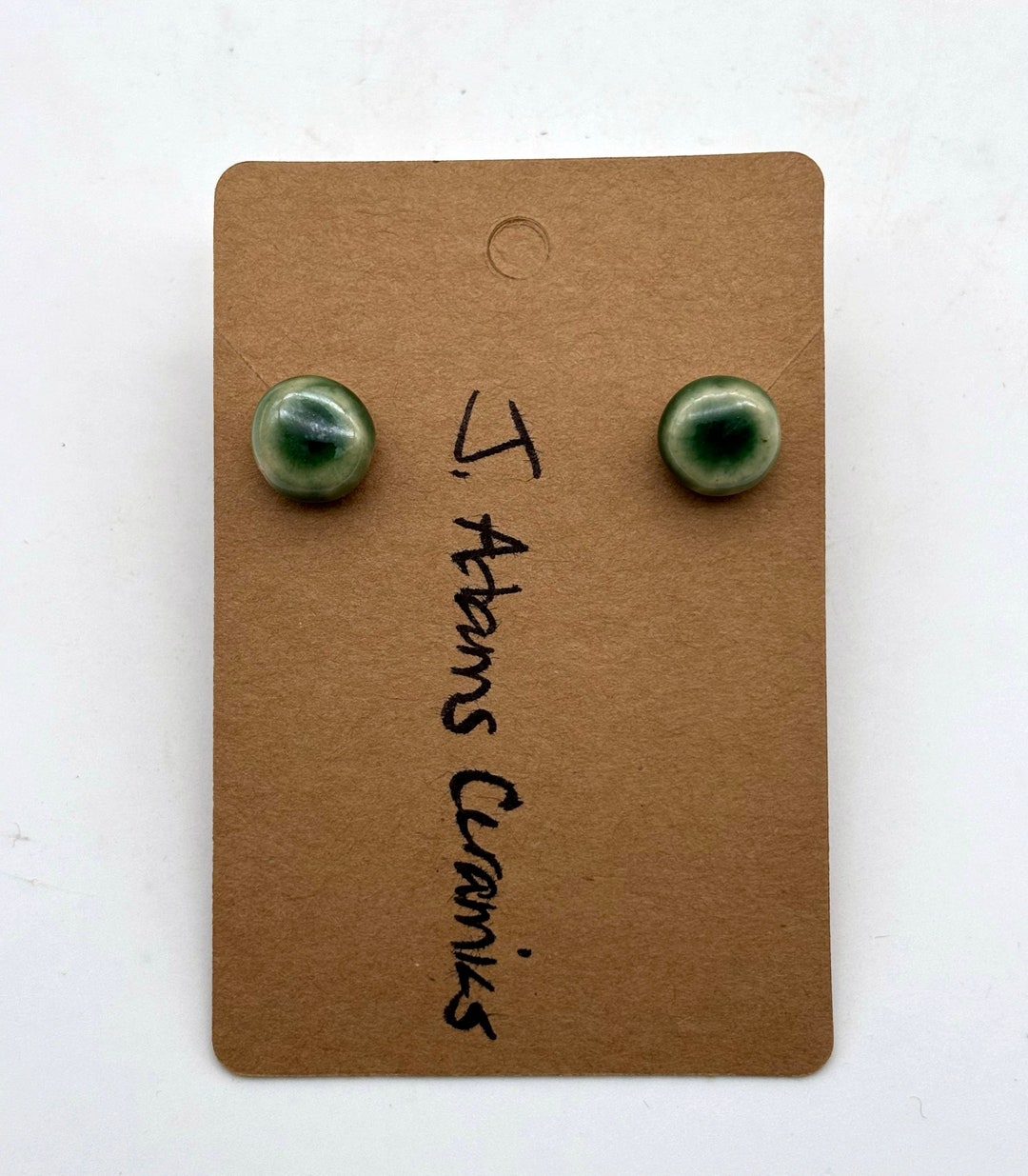 Emerald Green Stud Earrings Etsy