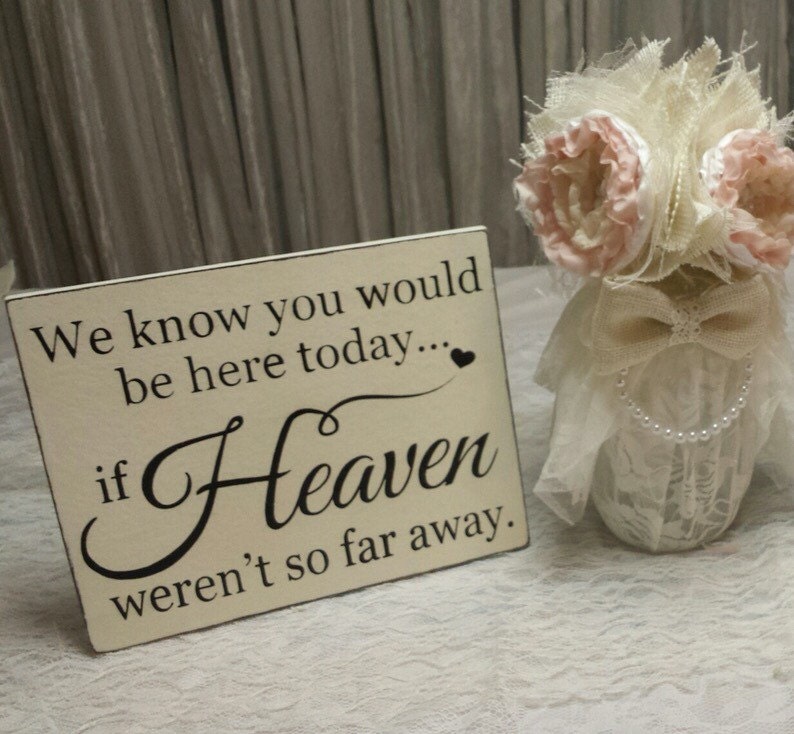 WEDDING MEMORIAL SIGNS In Memory of Signs Wood Signs 8 x Etsy