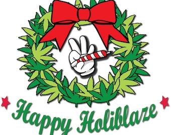 Happy Holiblaze Stoner Christmas Characters Coloring Book For Adults - Instant Download Coloring Book Stress Relief Fun Holiday Artwork