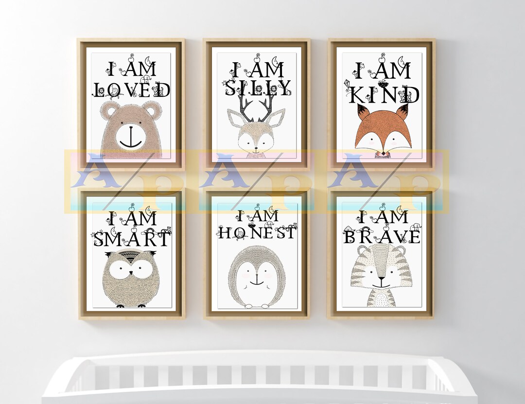 Six Animal Prints Boys or Girls Nursery Room Ideas Nursery Art Nursery ...