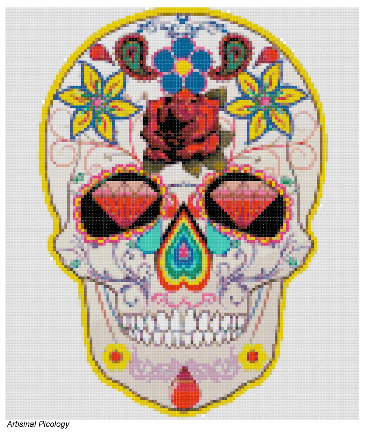 Sugar Skull No. 2/PDF - Cross Stitch Sampler - Dia De Los Muertos - Day ...