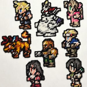 Final Fantasy 7 Magnets/Aerith/Cloud/Barrett/Tifa/FF7/Final Fantasy VII/FFVII/Video Game Decor/Final Fantasy Handmade