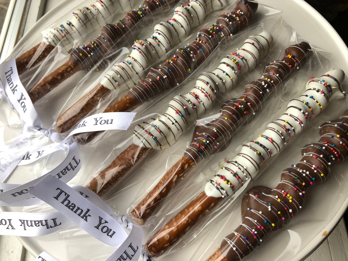 1 Dozen Thank You Chocolate Pretzels Teacher Appreciation Etsy