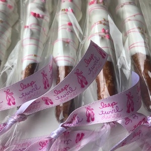 Ballet Party Chocolate Pretzel Favors – Dance Recital or Birthday Treats for Little Ballerinas - Ballet Theme Favors- Ballet Sweets