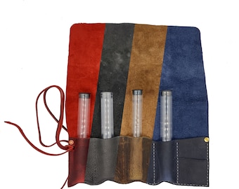 THE GALSWORTHY  colors   ~     leather Cigar case pouch roll holder