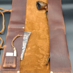 THE TOLKIEN     ~     leather pipe churchwarden case pouch roll holder