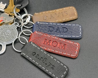 THE SECRET STASH Leather Key Ring Fob With Secret Money