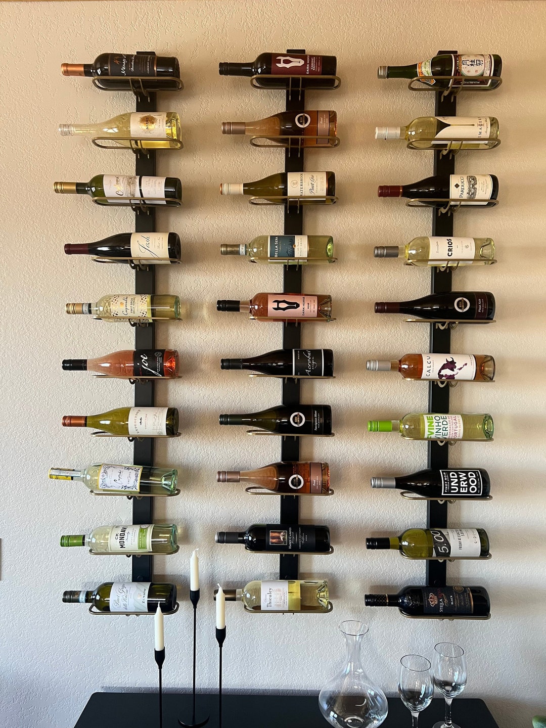 Wall Mount Wine Rack - Etsy