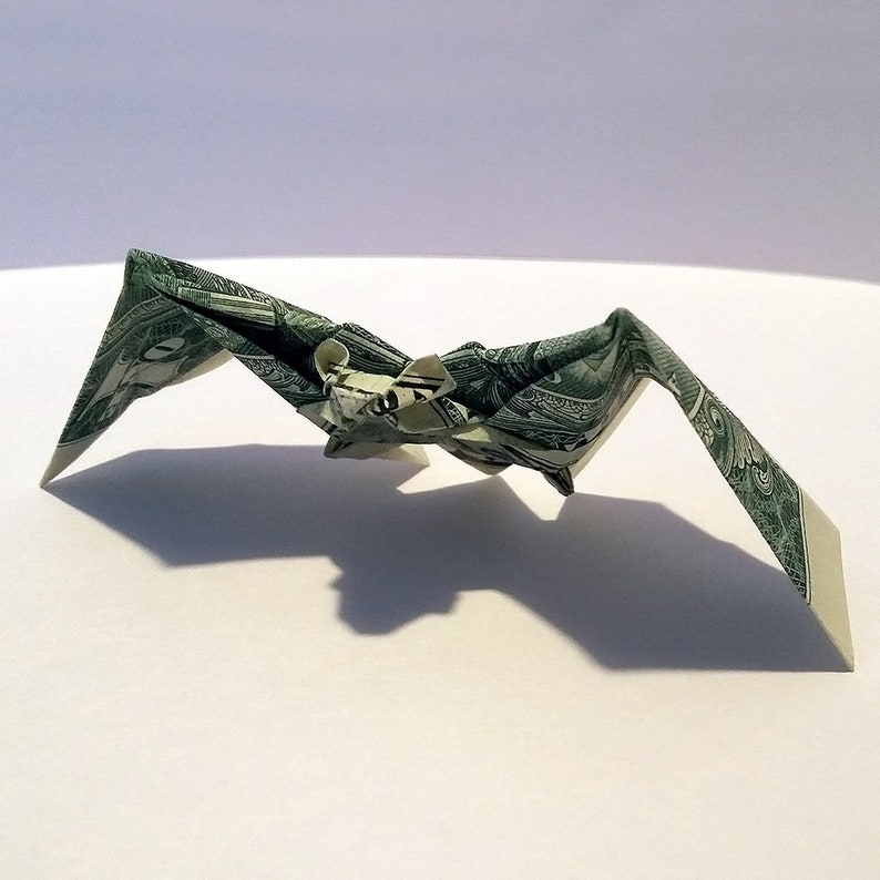 Origami Dollar Flying Miniature BAT 3D Figure Halloween Etsy
