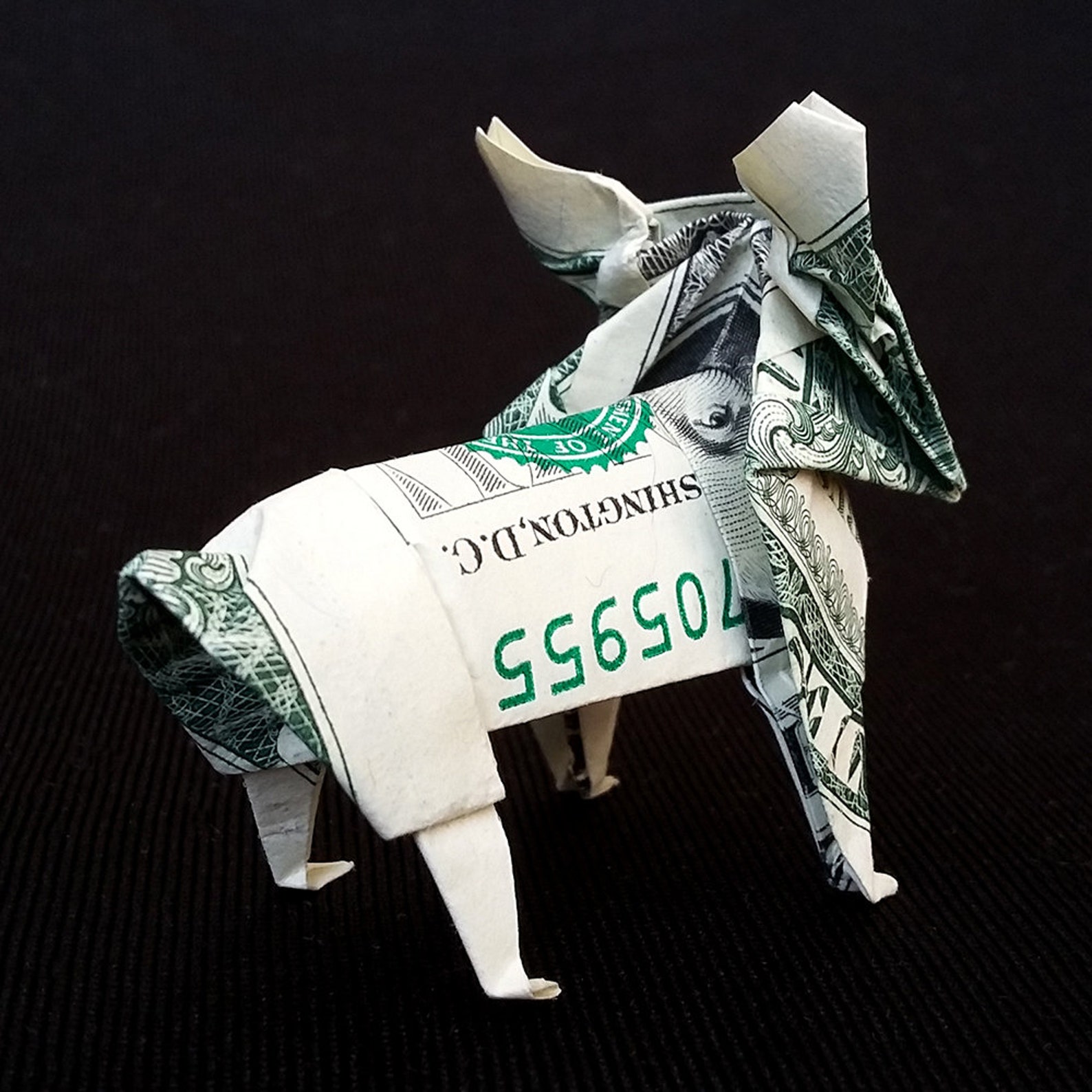 Dollar Bill Origami French BULLDOG Statue 3D Puppy Sculpture Etsy