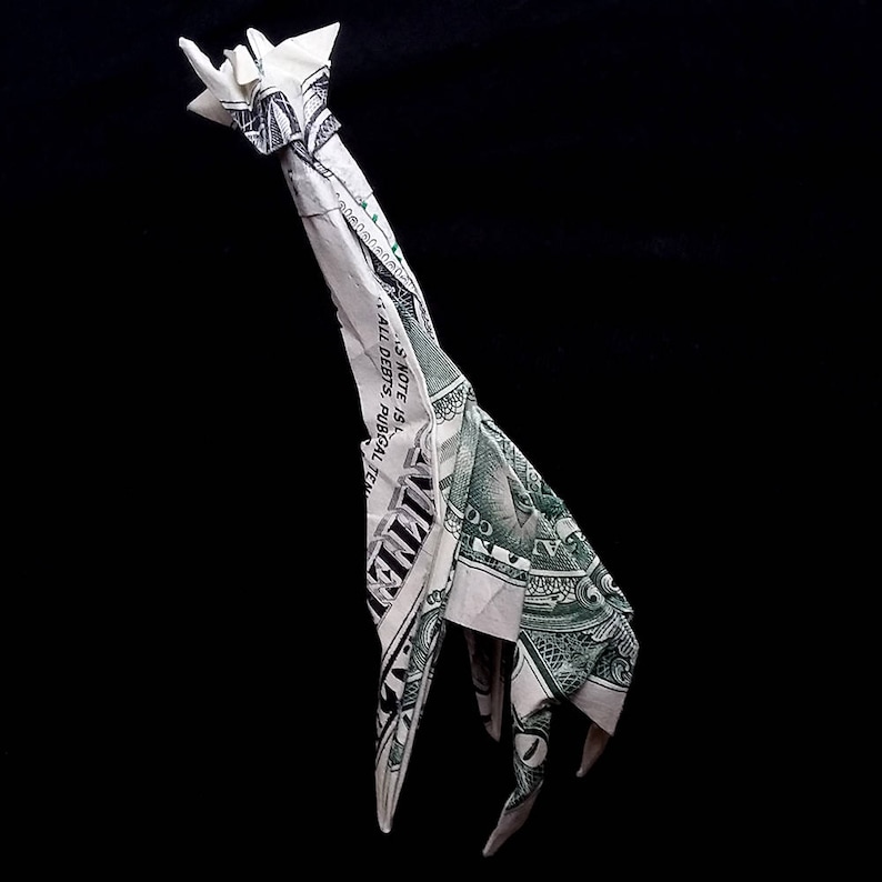 Dollar Origami GIRAFFE Gift Sculpture 3D Money Art Figurine Etsy