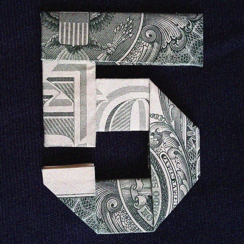 Dollar Origami LETTERS and DIGITS Money Alphabet Folded With Etsy