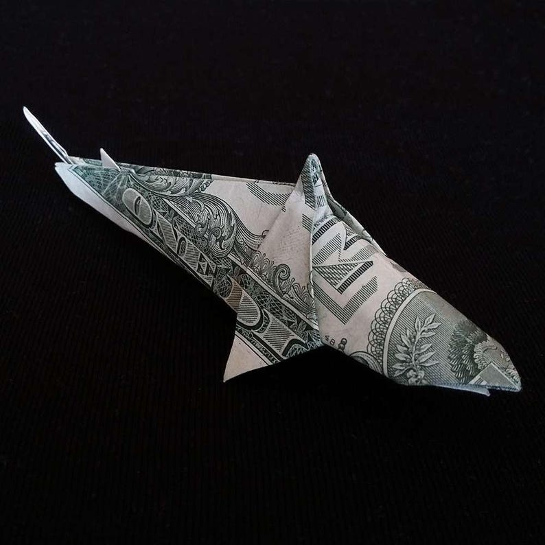 Origami Dollar Great White SHARK Fish 3D Sculpture Art Decor Etsy