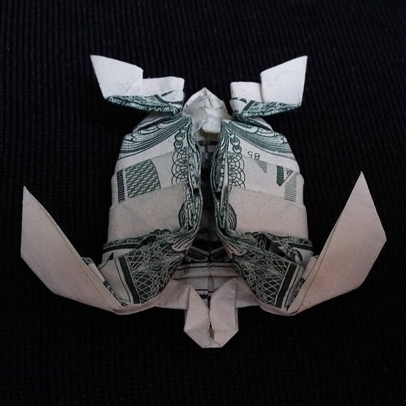 Money Origami Art Mini Turtle 3d Small Sculpture Handmade Gift Figurine Folded Crisp Real 1 Dollar Bill Animal Charm Home Decor Paper Shell