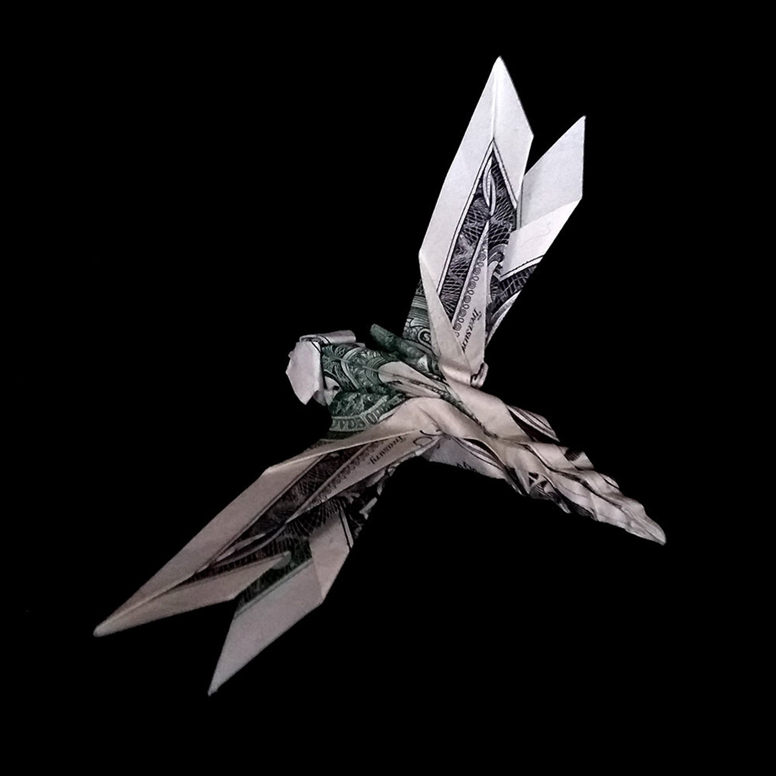 Dollar Origami DRAGONFLY Wings Charm 3D Gift Money Figurine Etsy