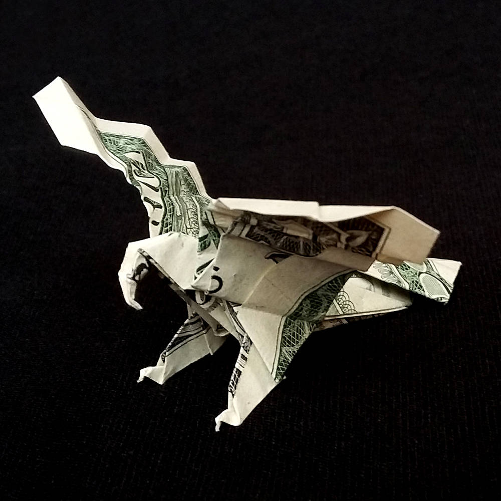 Real One Dollar Bill Origami Bald EAGLE Charm 3D Bird Etsy