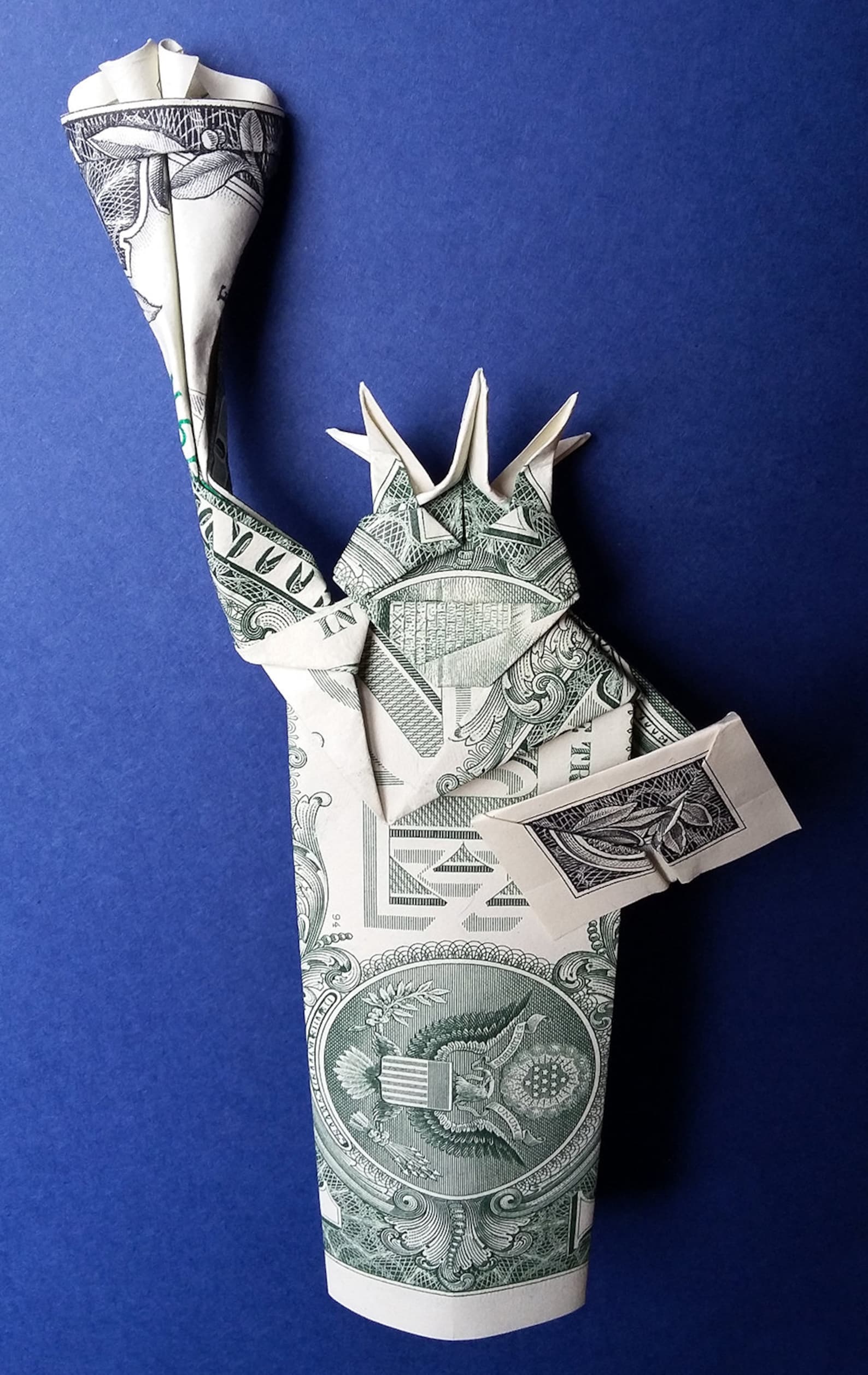 Dollar Bill Origami STATUE of LIBERTY 3D Sculpture Money Etsy
