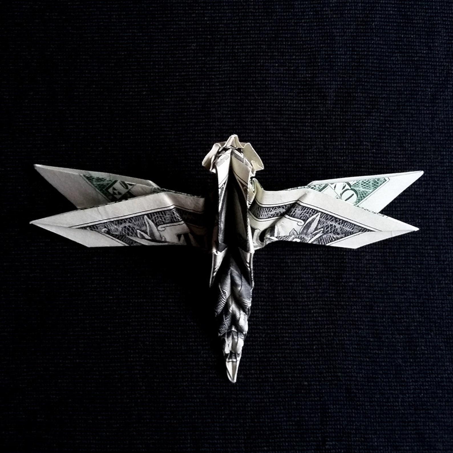 Dollar Origami DRAGONFLY Wings Charm 3D Gift Money Figurine Etsy