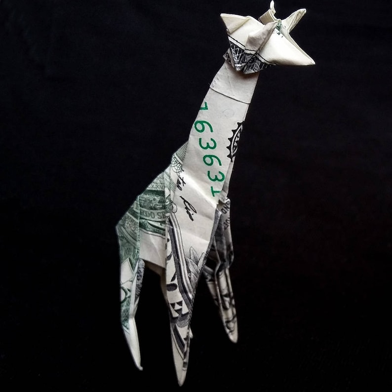 Dollar Origami GIRAFFE Gift Sculpture 3D Money Art Figurine Etsy