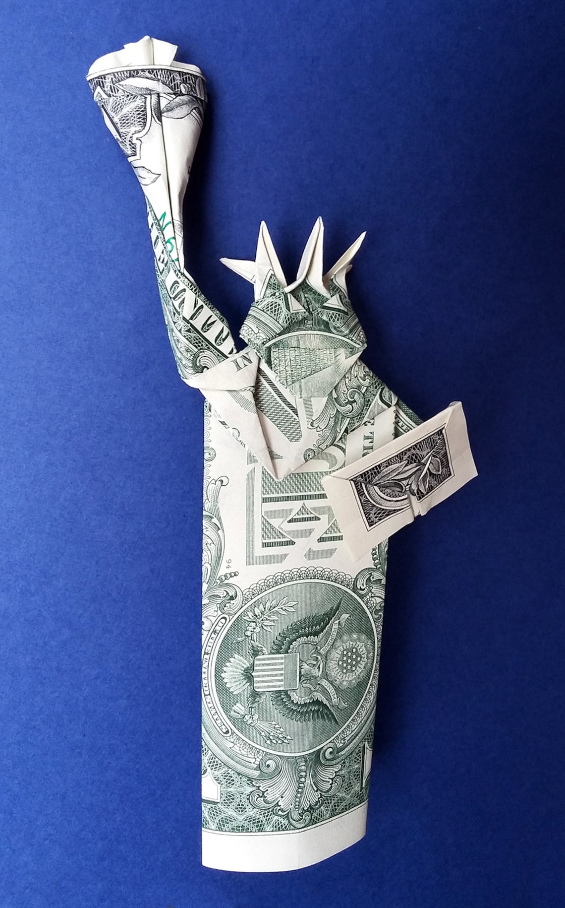 Dollar Bill Origami STATUE of LIBERTY 3D Sculpture Money Etsy