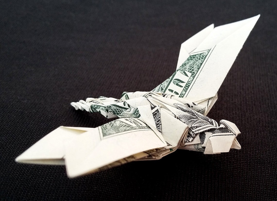 Dollar Origami DRAGONFLY Wings Charm 3D Gift Money Figurine Etsy
