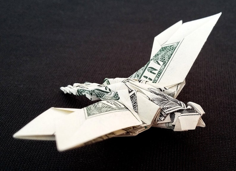 Dollar Origami DRAGONFLY Wings Charm 3D Gift Money
