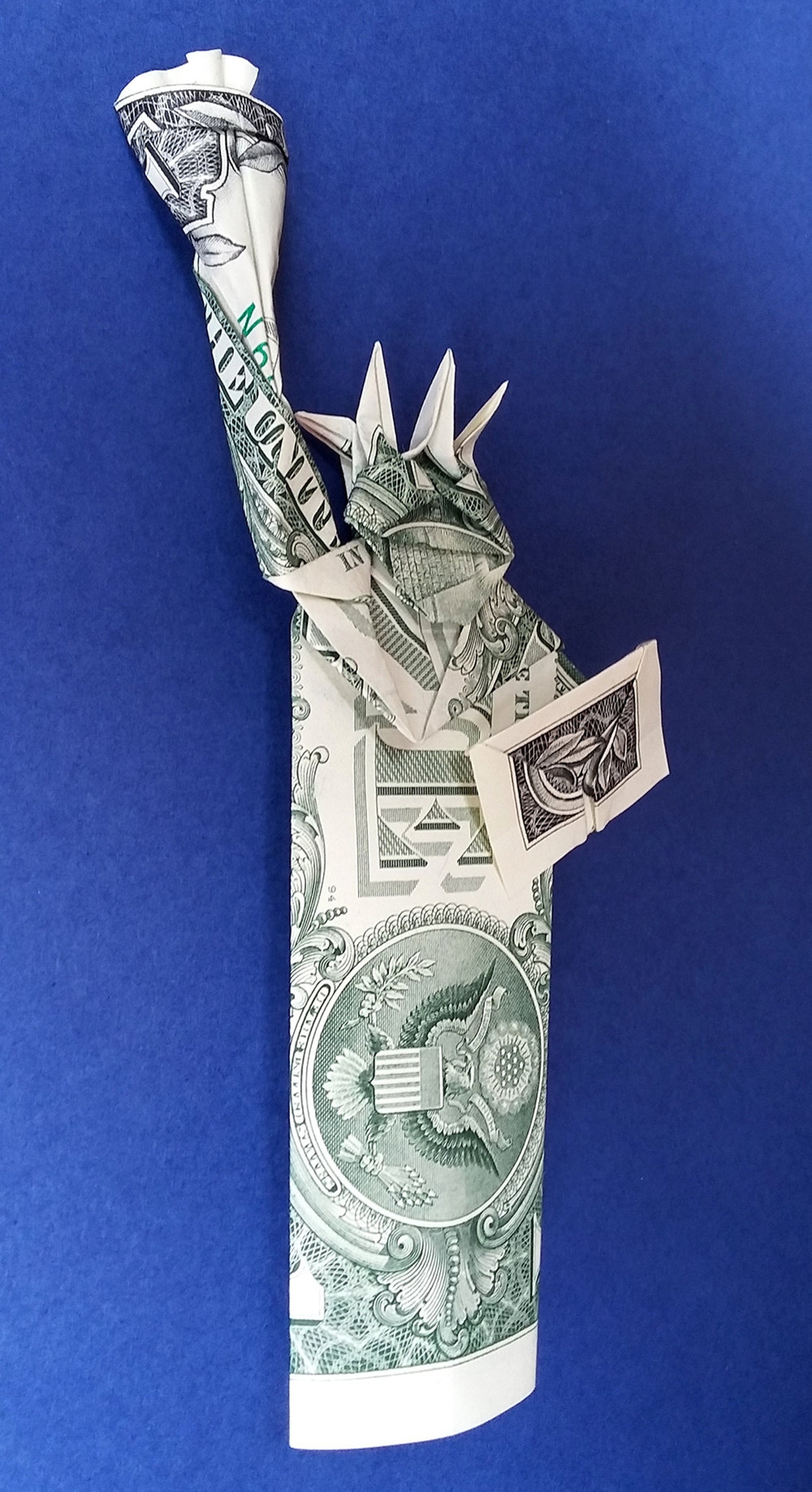 Dollar Bill Origami STATUE of LIBERTY 3D Sculpture Money Etsy