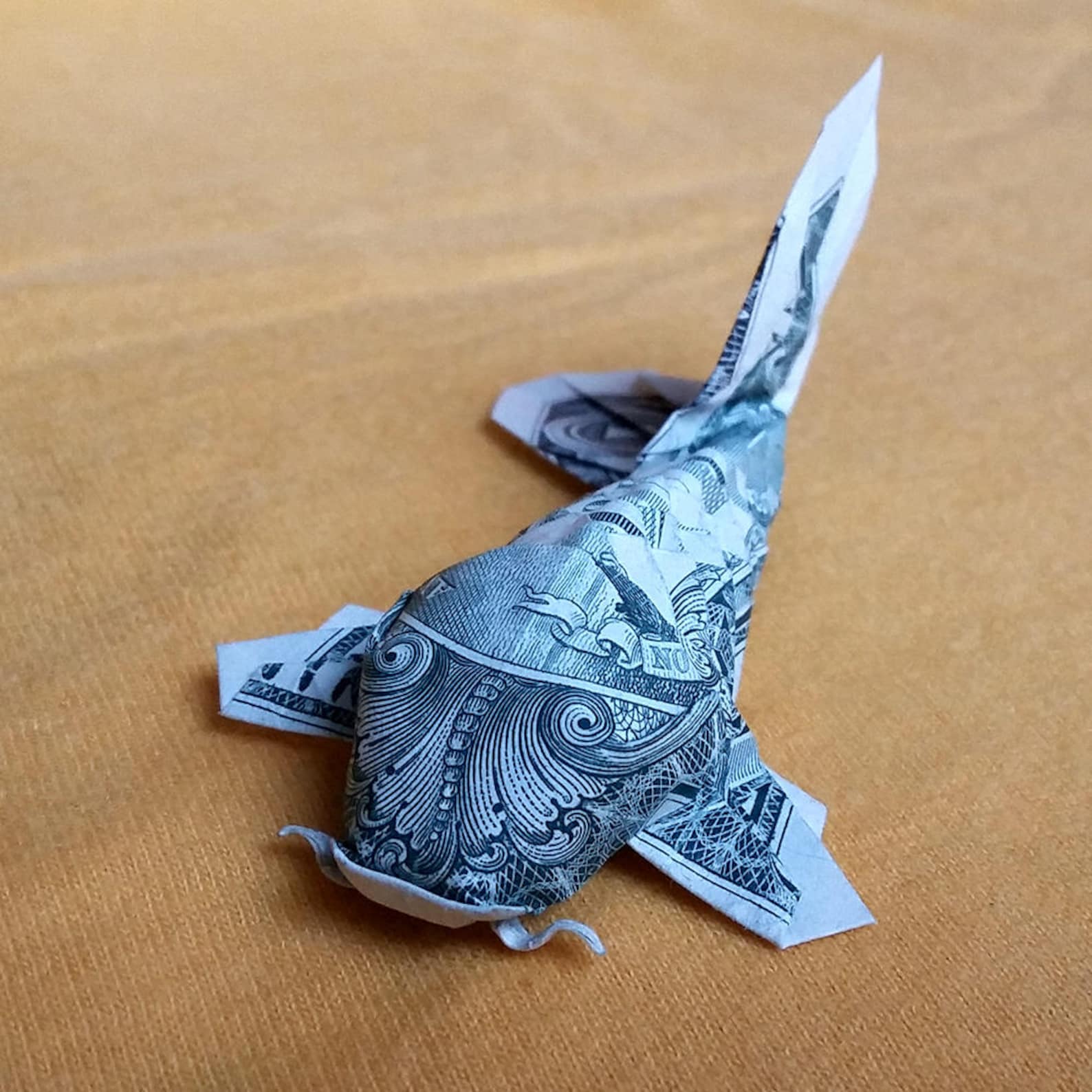 Dollar Bill Origami KOI FISH Japanese Charm 3D Small Money Etsy