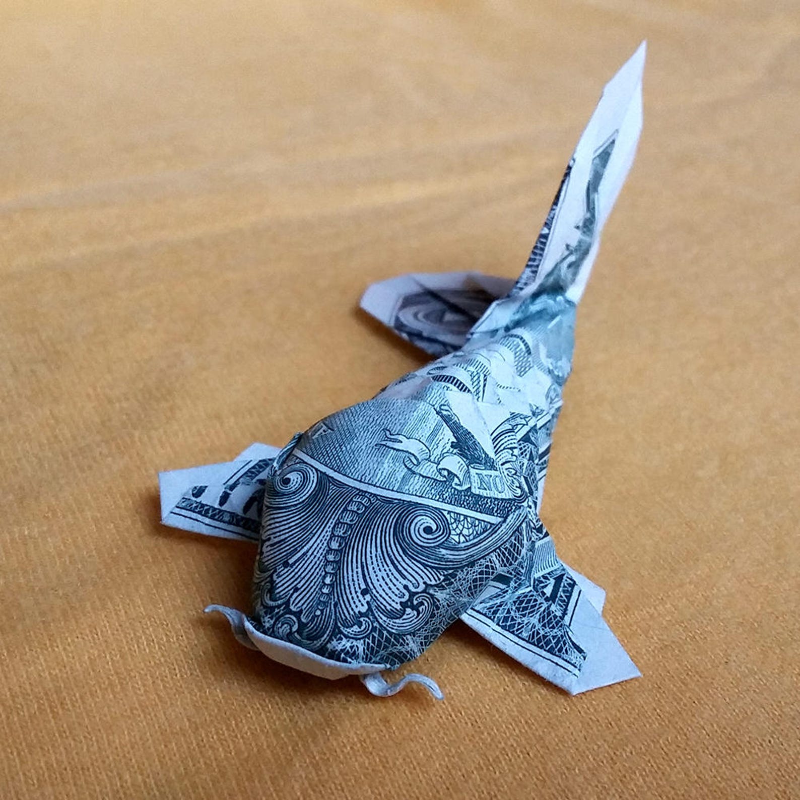 Dollar Bill Origami KOI FISH Japanese Charm 3D Small Money Etsy