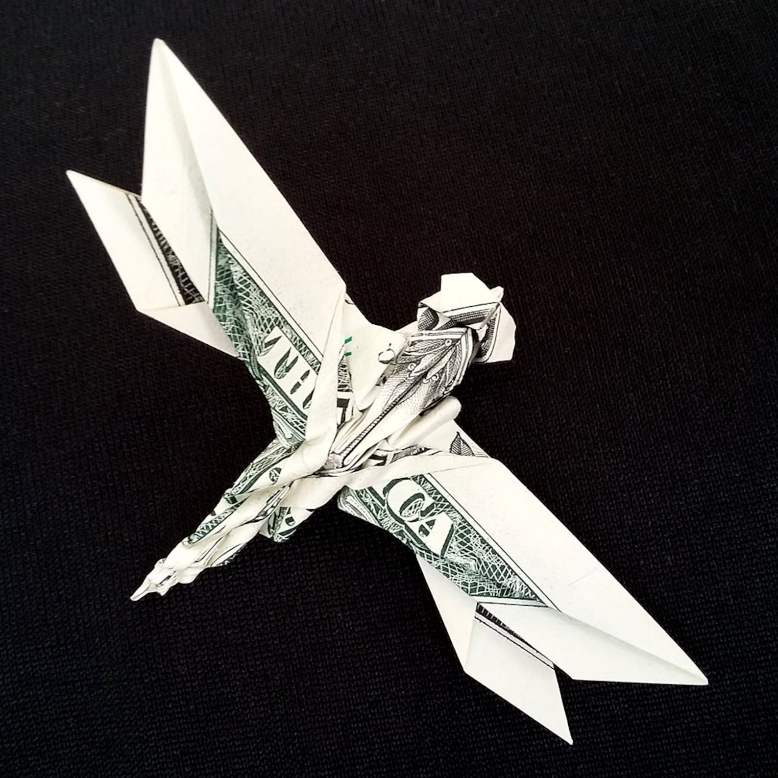Dollar Origami DRAGONFLY Wings Charm 3D Gift Money Figurine Etsy