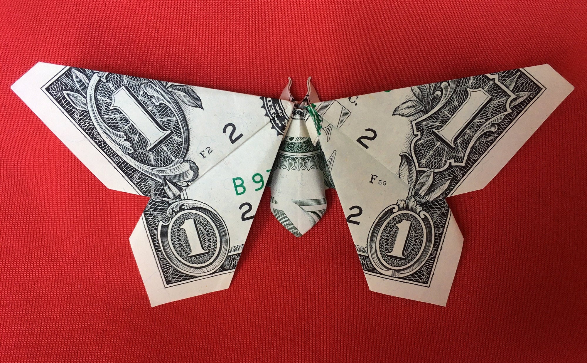 Dollar Bill Origami Simple BUTTERFLY 3D Sculpture Money Etsy